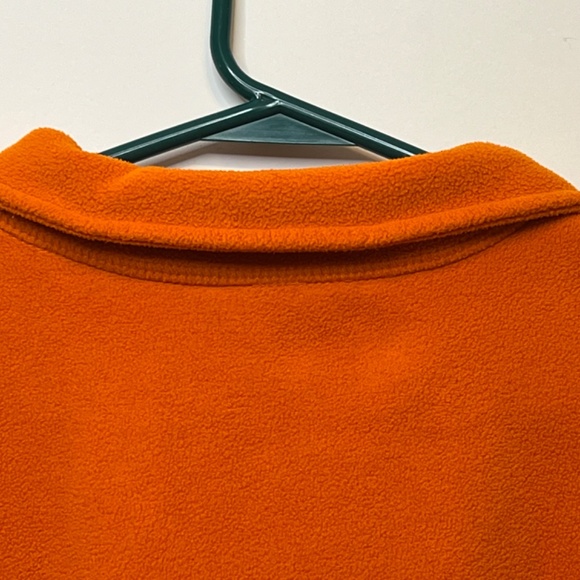 Eddie Bauer Size XL 1/4 Zip Orange Pullover Fleece Shirt Hiking Outdoor Camping - Picture 9 of 16